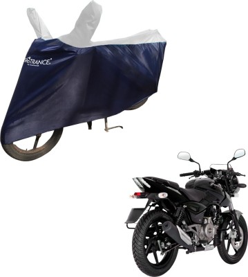 MOTOTRANCE Two Wheeler Cover for Bajaj(Pulsar 180 DTS-i, Blue, White)