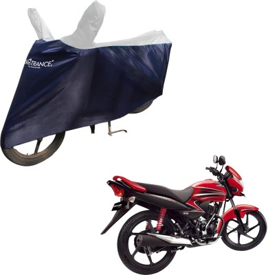 MOTOTRANCE Two Wheeler Cover for Honda(Dream Yuga, Blue, White)