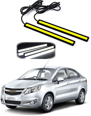 PECUNIA Waterproof 12V LED COB Car Auto DRL Driving 17 CM Daytime Running Lamp Fog Lights Hot V39 Car Fancy Lights(White)