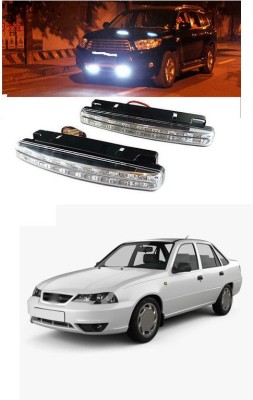 PECUNIA Super 6000K White 8 LED Car DRL Day Time Running Lights C46 Car Fancy Lights(White)
