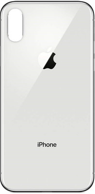 Sandreezz Apple iPhone X / 10 (Glass) Back Panel(Silver)