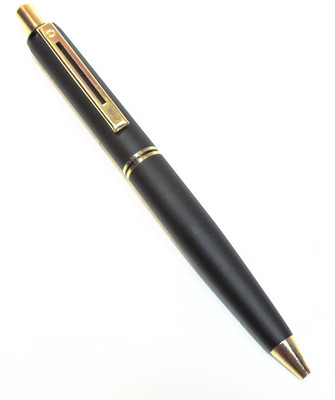Epraiser Brass Made with Gold Parts Matt Blk Tic Toc Executive Roller Ball Pen(Ink Color - Blue)