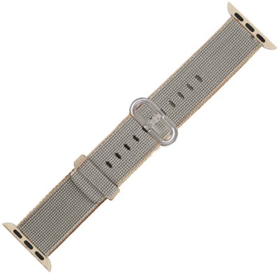 J Nylon Strap Compatible With iWatch Series 1/2/3/4/5 44mm/42mm Gold_R_Blue Smart Watch Strap(Grey)