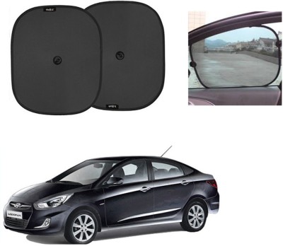 Feelitson Side Window Sun Shade For Hyundai Verna Fluidic(Black)