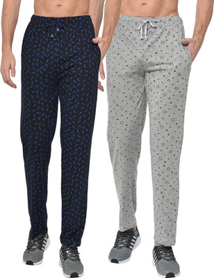 MACK JONNEY Printed Men Blue, Grey Track Pants