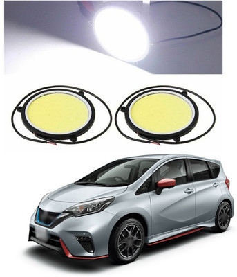 PECUNIA CAR DRL Daytime Running Light Flexible Round Shape White LED Lights Driving lamp COB Lights car-Styling 2PCS 12V DC for All Cars 189 Fog Lamp Car LED for Nissan (12 V, 12 W)(Universal For Car, Pack of 2)