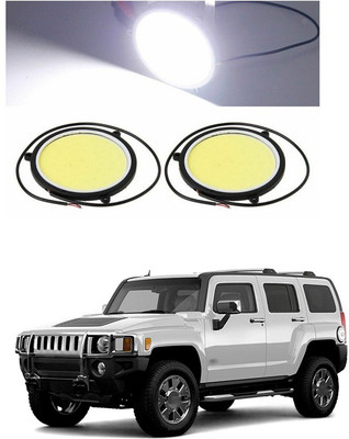 PECUNIA CAR DRL Daytime Running Light Flexible Round Shape White LED Lights Driving lamp COB Lights car-Styling 2PCS 12V DC for All Cars 66 Fog Lamp Car LED for GM (12 V, 12 W)(Hummer H3, Pack of 2)