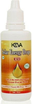 KEVA Solar Energy Drops - Helps to Maintain Healthy Level of Vitamin D3, Helps to Promote Calcium Absorption, For Good Bone Health, Prevents Developing Osteomalacia and Osteoporosis(50 ml)