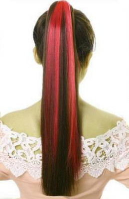 Views Beautiful Red Hightlight 5 Clip In Hair Extension