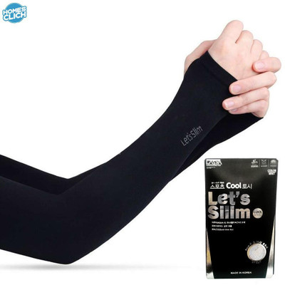 let's silim Polyester Arm Sleeve For Men & Women(S, Black)