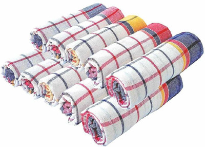 Ninki Fresh Kitchen Napkin Pieces 10 Multicolor and Red Variant Cloth Napkins(10 Sheets)