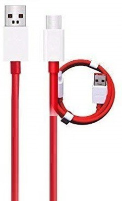 Wifton USB Type C Cable 2 A 1.5 m ™Dash Data Sync 4.0 Amp Fast Charging Cable All C Type Devices(Compatible with All Smartphones, Tablets and MP3 player, White, Red, One Cable)