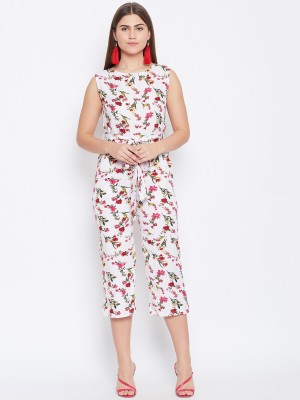 Alsace Lorraine Paris Floral Print Women Jumpsuit