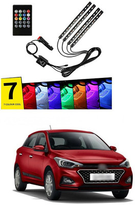 XZRTZ 89 LED DC 12V Multicolour Music Car Strip Lamp Light For Car Interior Under Dash Lighting Kit with Sound Active Function and Wireless Remote Control C2 Car Fancy Lights(Multicolor)