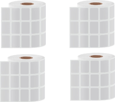 youtech 25MMX15MM (0.98inch X0.59inch) Barcode Label Thermal Paper Label Stickers (White) 1ROLL 8000 LABELS set of 4 Roll thermal Paper Label(White)