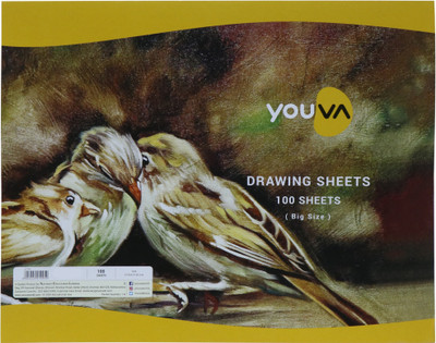 NAVNEET Youva Loose Sheet 27.5x34.7 cm Unruled Regular 64 gsm Drawing Paper(Set of 100, White)