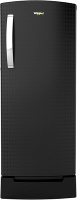 Whirlpool 200 L Direct Cool Single Door 4 Star (2020) Refrigerator with Base Drawer(Argyle Black, 215 IMPRO ROY 4S INV ARGYLE BLACK)