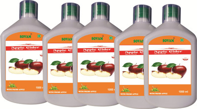 SOVAM Apple cider vinegar Juice Vinegar(5 x 1000 ml)