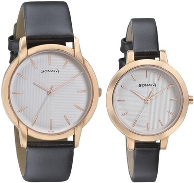 Sonata 770318141WL02 Analog Watch - For Couple