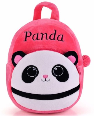 7Eleven Enterprise Panda Soft Velvet Kids School/Nursery/Picnic/Carry/Travelling Bag - 2 to 5 Age 10 L Backpack(Pink)