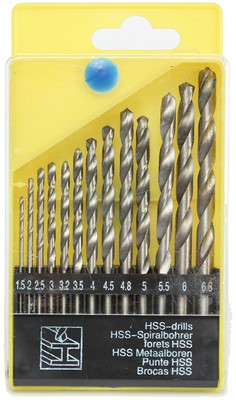 Digital Craft 13 PCS Round Shank Coated HSS Titanium Twist Drill Bit Set 1.5-6.5mm Metal Wood Drill Bit Cobalt Drill Set Woodworking Metalwork