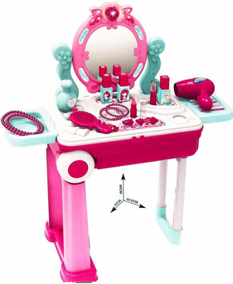 HIM TAX 2 in 1 Beauty Play Set with Luggage Trolley for Your Little Princess