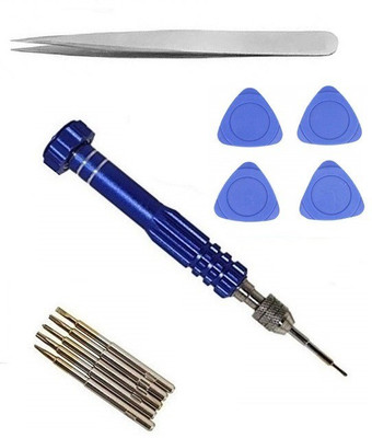 wroughton Tool kit 5 in 1 For All Mobiles Repair Screwdriver Set With 4 Mobile Opener With 1 Stainless Steel Non Magnetic Tweezer- Straight Precision Screwdriver Set(Pack of 11)