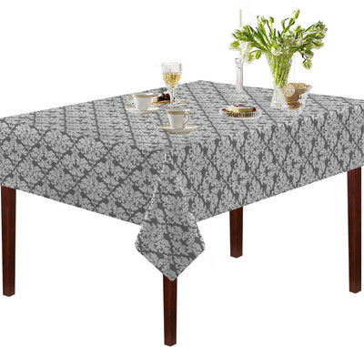 OASIS Abstract 4 Seater Table Cover(Grey, Cotton)