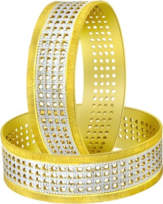 ZIVOM Brass Gold-plated Bangle Set(Pack of 2)