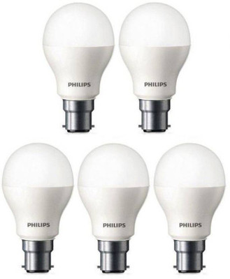 PHILIPS 7 W Basic Standard B22 LED Bulb(White, Pack of 5)
