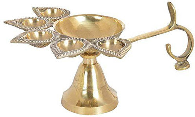 NAVYAKSH Combo Of Classic Round Pure Brass Paro Pyali Worship/Spirtual/Religion Table Diy Brass (Pack of 2) Table Diya(Height: 2.7 inch)
