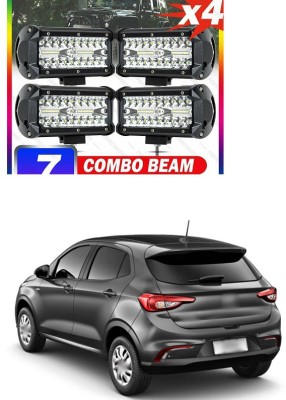PECUNIA LED Light 7 Inch 120W Combo Led Light Bars Spot Flood Beam for Work Driving Offroad Boat Car Tractor Truck Light Flood (4pcs) IDX123 Headlight Car, Motorbike LED for Fiat (12 V, 120 W)(Palio, Pack of 2)