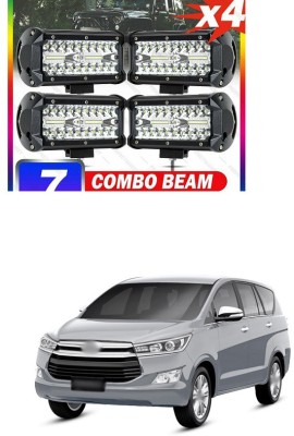 PECUNIA LED Light 7 Inch 120W Combo Led Light Bars Spot Flood Beam for Work Driving Offroad Boat Car Tractor Truck Light Flood (4pcs) IDX407 Headlight Car, Motorbike LED for Toyota (12 V, 120 W)(Innova, Pack of 2)