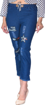 4M SALES Jogger Fit Women Blue Jeans