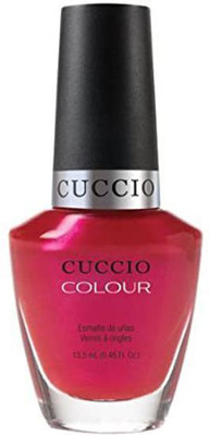 Cuccio Red Lights In Amsterdam Red with Metallic Purple Undertone