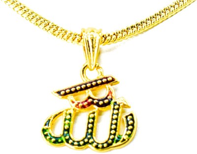 ABHISHEK FASHION muslim design locket gold plated unisex use (F654) Gold-plated Metal Locket