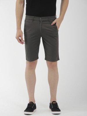 The Indian Garage Co. Solid Men Grey Casual Shorts