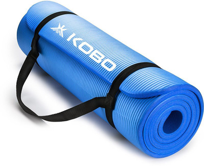 KOBO 10 mm NBR Athletica Multi-use Thick Exercise , Non-slip and Anti-tear for Hot Yoga 10 mm mm Yoga Mat