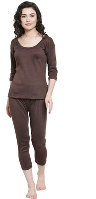 UZARUS Thermal Winter Wear Women Top - Pyjama Set Thermal