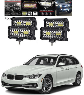 XZRTZ LED Light 7 Inch 120W Combo Led Light Bars Spot Flood Beam for Work Driving Offroad Boat Car Tractor Truck Light Flood (4pcs) FDX57 Headlight Car, Motorbike LED for BMW (12 V, 120 W)(3 Series, Pack of 2)