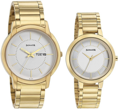 SONATA NP770318141YM01 Pair 2.0 Analog Watch  - For Couple