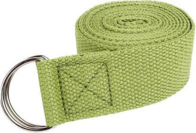 FIT TOY Yoga Strap Made from Durable Cotton with Adjustable D-Ring Cotton Yoga Strap Cotton Yoga Strap(Green)
