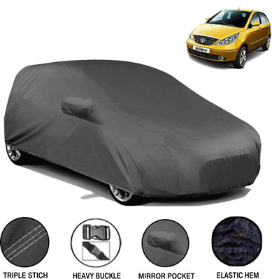 Acto Car Cover For Tata Indica V2 (With Mirror Pockets)(Grey, For 2010 Models)