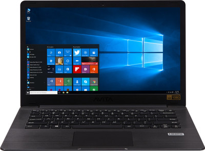 Avita Pura Ryzen 5 Quad Core - (8 GB/512 GB SSD/Windows 10 Home in S Mode) NS14A6INV561-MEGYB Thin and Light Laptop  (14 inch, Metallic Black, 1.34 kg)