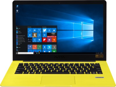 Avita Pura Ryzen 5 Quad Core - (8 GB/512 GB SSD/Windows 10 Home in S Mode) NS14A6INV561-SHGYB Thin and Light Laptop  (14 inch, Shiny Yellow, 1.34 kg)