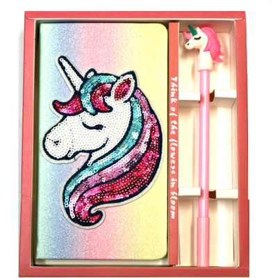 Crazycute Unicorn Dairy Sparkle Design A6 Diary Ruled 100 Pages(Multicolor)