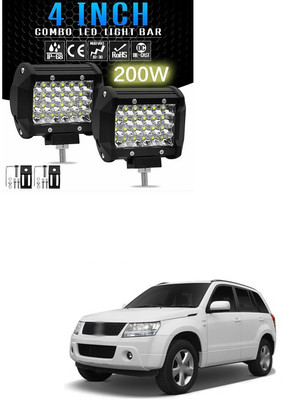 PECUNIA LED 2Pcs 4 Inch 204W Quad Row LED Light Bar Off Road LED Cubes Work Light Spot Flood Combo Driving Fog Lights XL235 Headlight Car, Motorbike LED for Maruti Suzuki (12 V, 54 W)(Grand Vitara, Pack of 2)