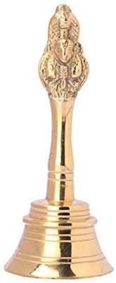 Om Shiv peetal bell 80 gm Brass Pooja Bell(Gold, Pack of 1)