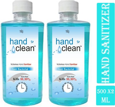 TEJ ( Waterless  500MLX2) Hand Sanitizer Bottle  (2 x 500 ml)