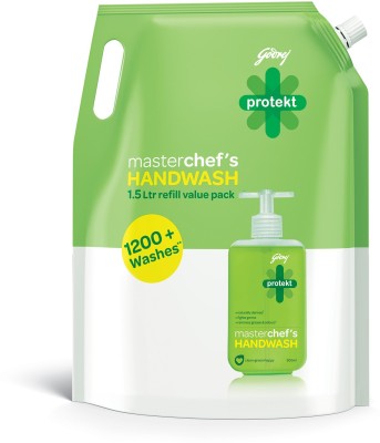 Godrej protekt masterchef's Handwash Refill - 1500 ml Hand Wash Pouch  (1500 ml)